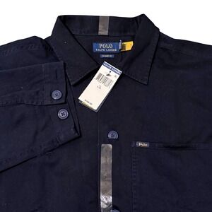 Polo Ralph Lauren Chore Shirt Jacket Men's L Blue Preppy Farm Work Shacket